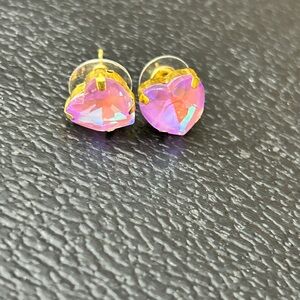 Sabika Gold and Pink Teardrop Earrings